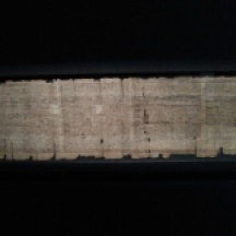 The Demotic Magical Papyrus of London and Leiden (Papyrus BM EA 10070). Romano-Egyptian, 200-250 CE; found in Thebes, Egypt. This papyrus contains magical spells for a variety of purposes, such as interpreting dreams, attracting lovers, cursing enemies, and healing physical ailments. It is written primarily in demotic Egyptian, but some sections are in Greek, and there are frequent annotations in various languages made by a skilled scribe. The owner may have been an Egyptian priest familiar with Greek magic, who offered his services as a magician to a multicultural clientele in Egypt. The complete text is divided between collections in London and Leiden and measures over sixteen feet in length. It is one of several books from a hidden library discovered in Thebes, in southern Egypt.