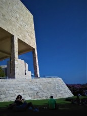 A view of the beautiful grounds of the Getty Center.